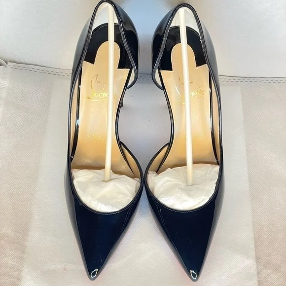 Christian Louboutin “Iriza” glossy patent black Lthr pumps EU37 100mm stiletto. - Picture 4 of 13
